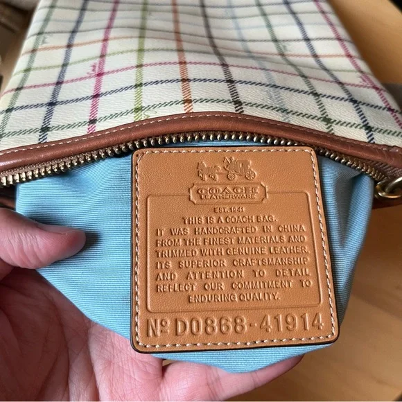 Coach Heritage Tattersall multicolor plaid crossbody - Picture 4 of 9